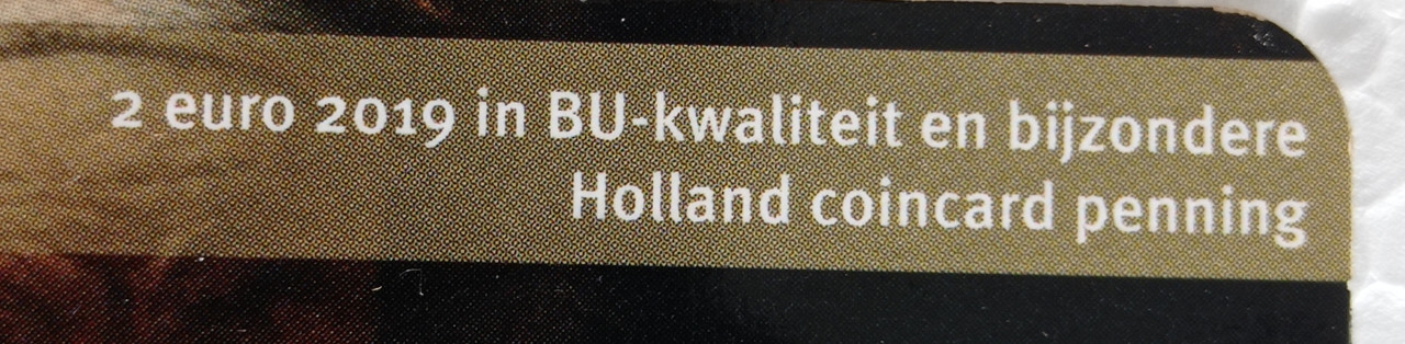 Dva 2 Euro kovanice Rembrandt Holandija Nizozemska 2019