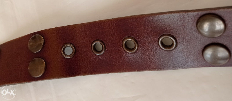 Kožni KAIŠ ženski kravlja koža Made in France hlače