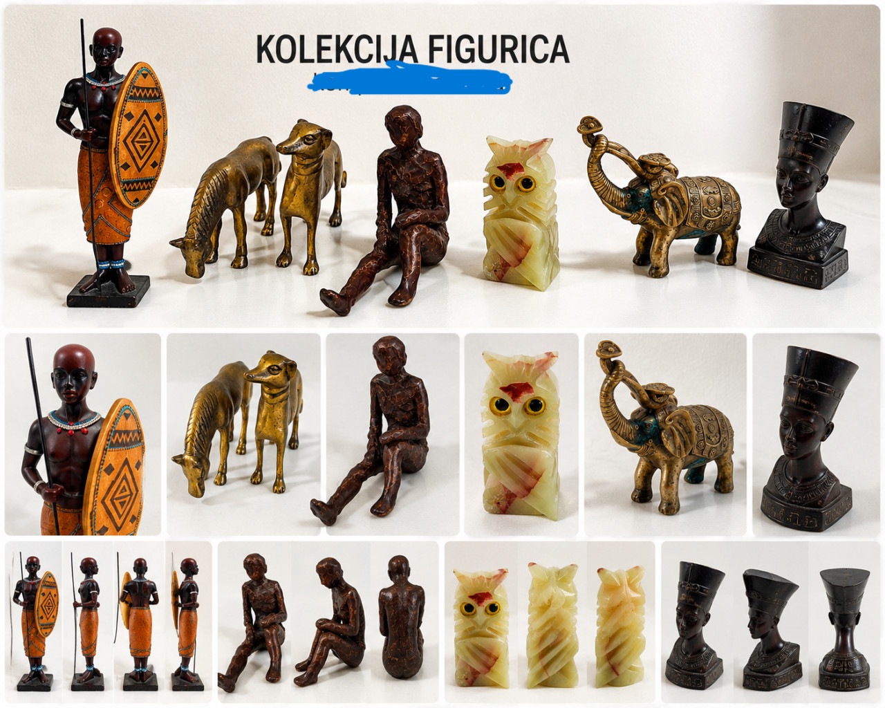 Ukrasne figurice dekorativne statue afrička figura slon bista...