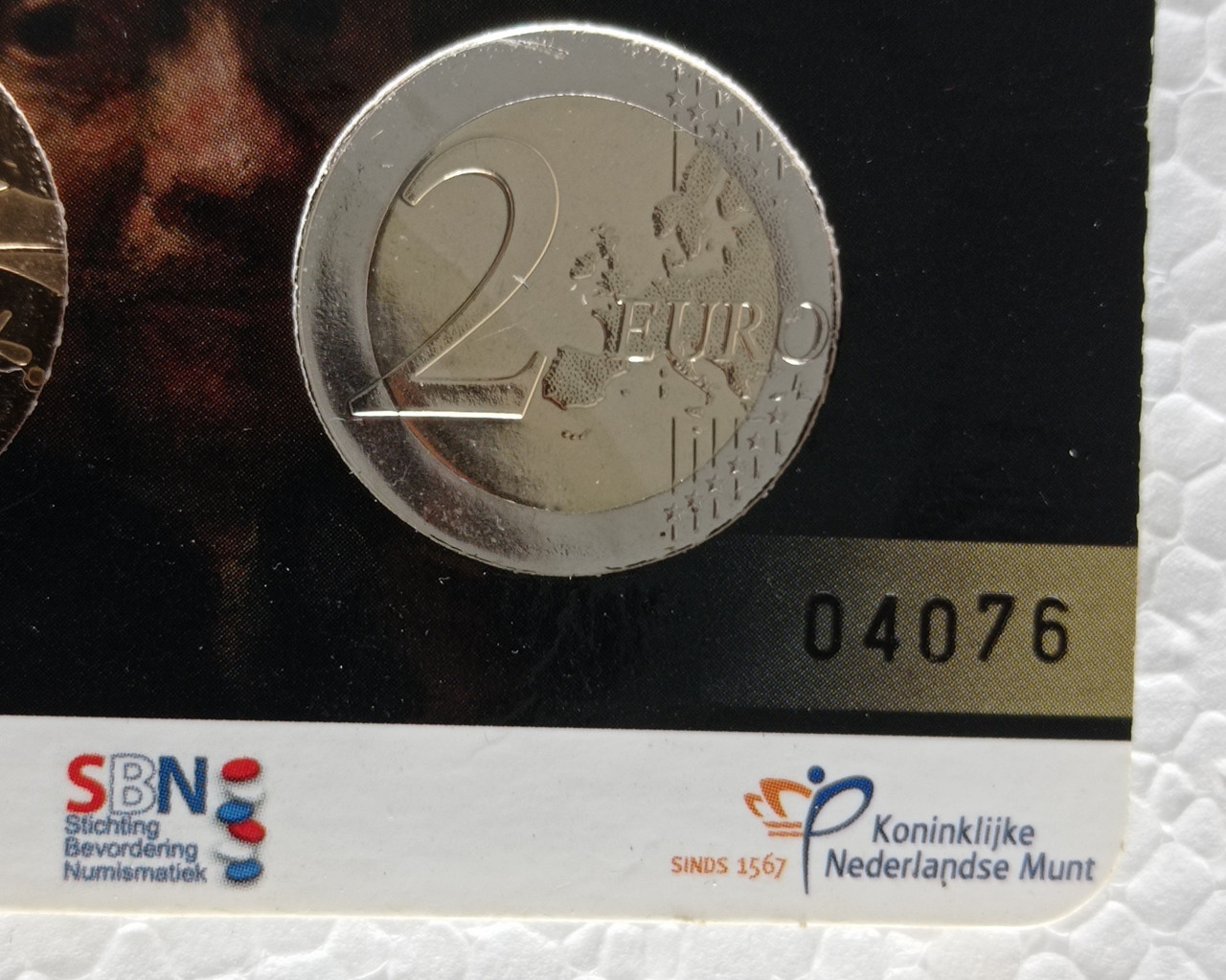 Dva 2 Euro kovanice Rembrandt Holandija Nizozemska 2019