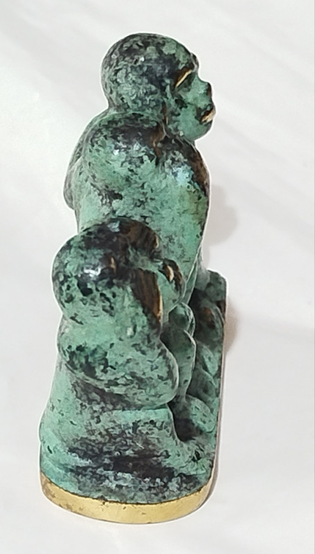 Tri majmuna Figura Mesing Bronza patina stari vintage