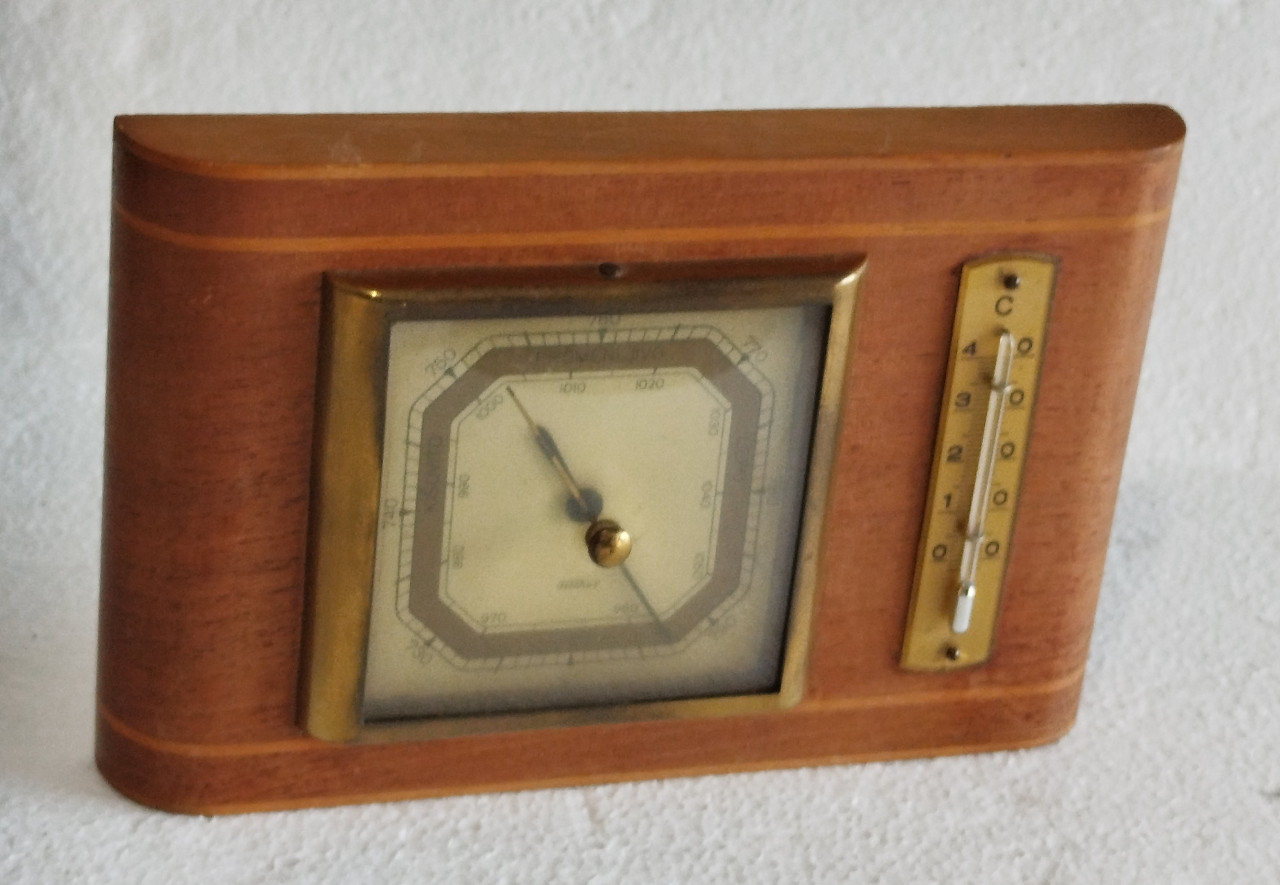 FISCHER barometar i termometar stari vintage