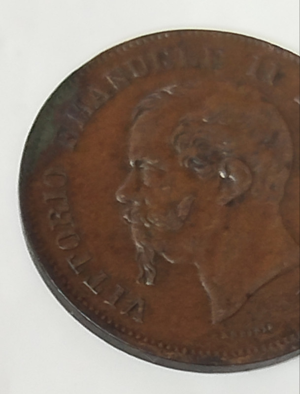Italijanski bakreni novčić kovanica 5 Centesimi 1861 starina
