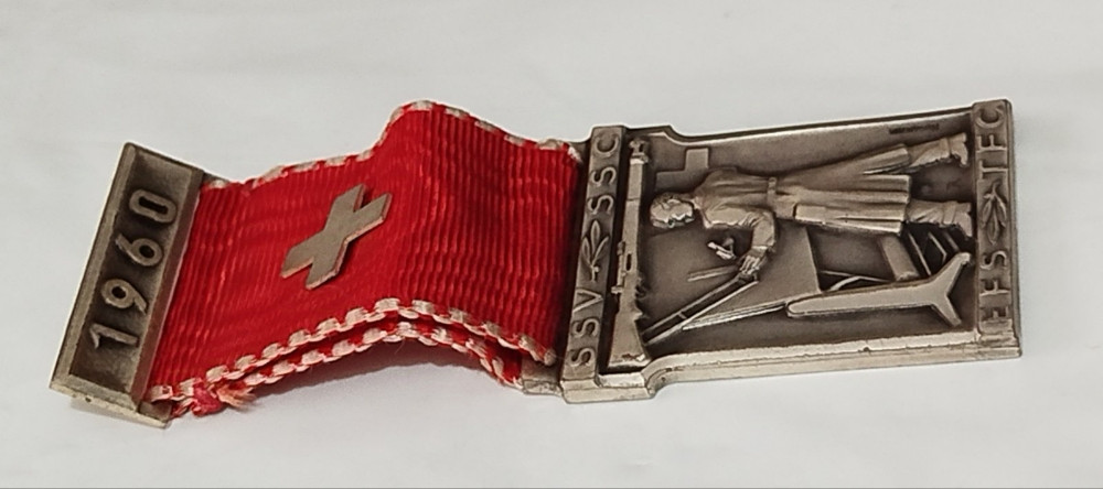 Švajcarska medalja orden stari 1960 Švajcarac obavlja težak rad