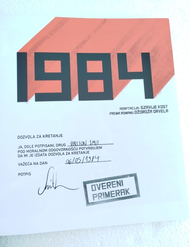 1984 Strip Gzavije Kost Xavijer Coste Džordž Orvel George Orwell