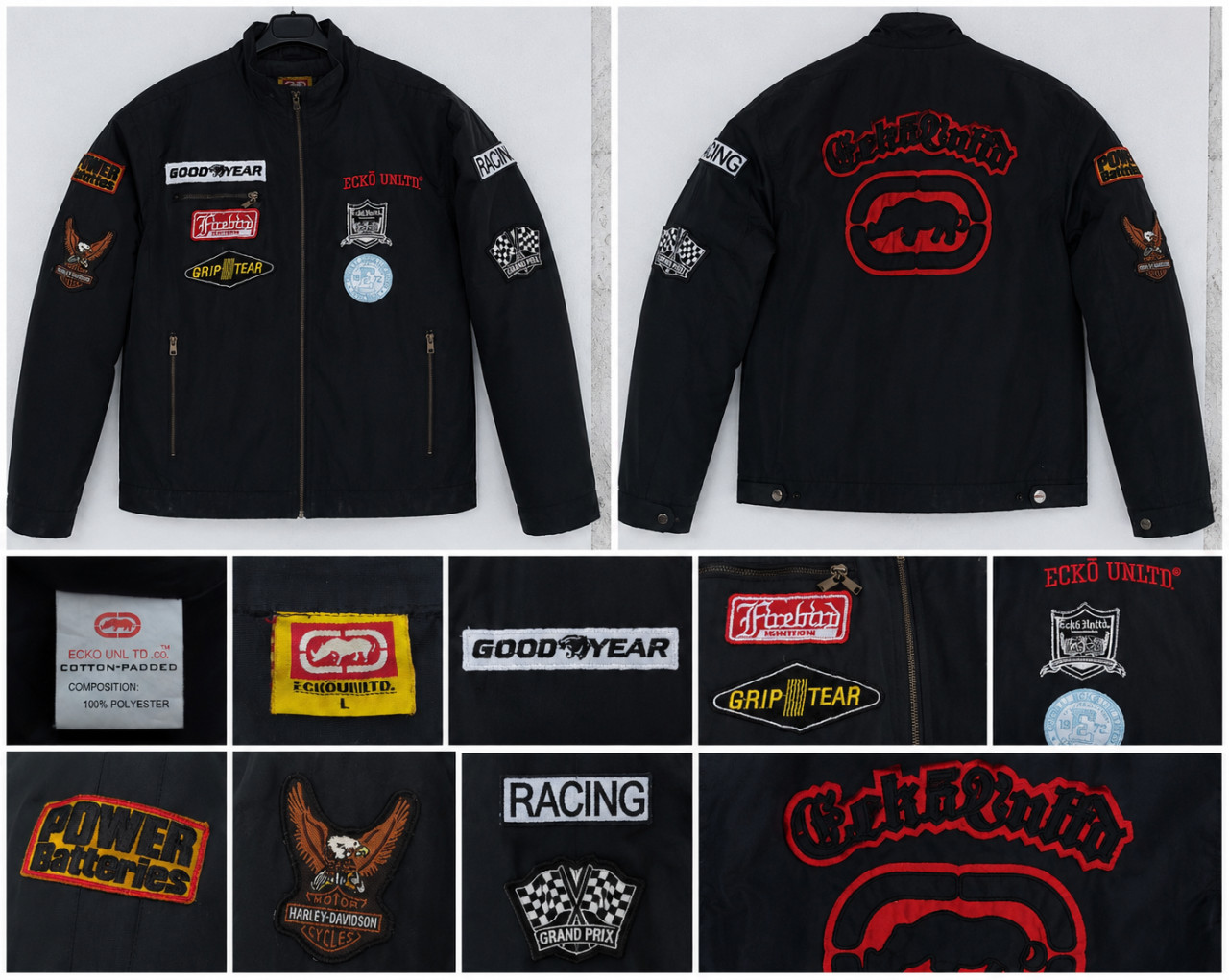 Ecko Unltd Racing jakna sa vezovima i patch detaljima prišivači
