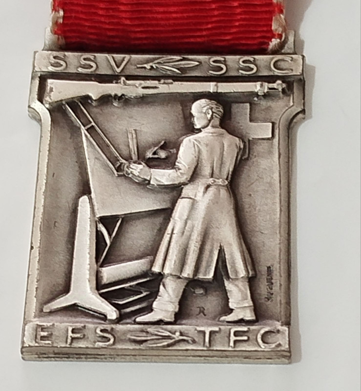 Švajcarska medalja orden stari 1960 Švajcarac obavlja težak rad