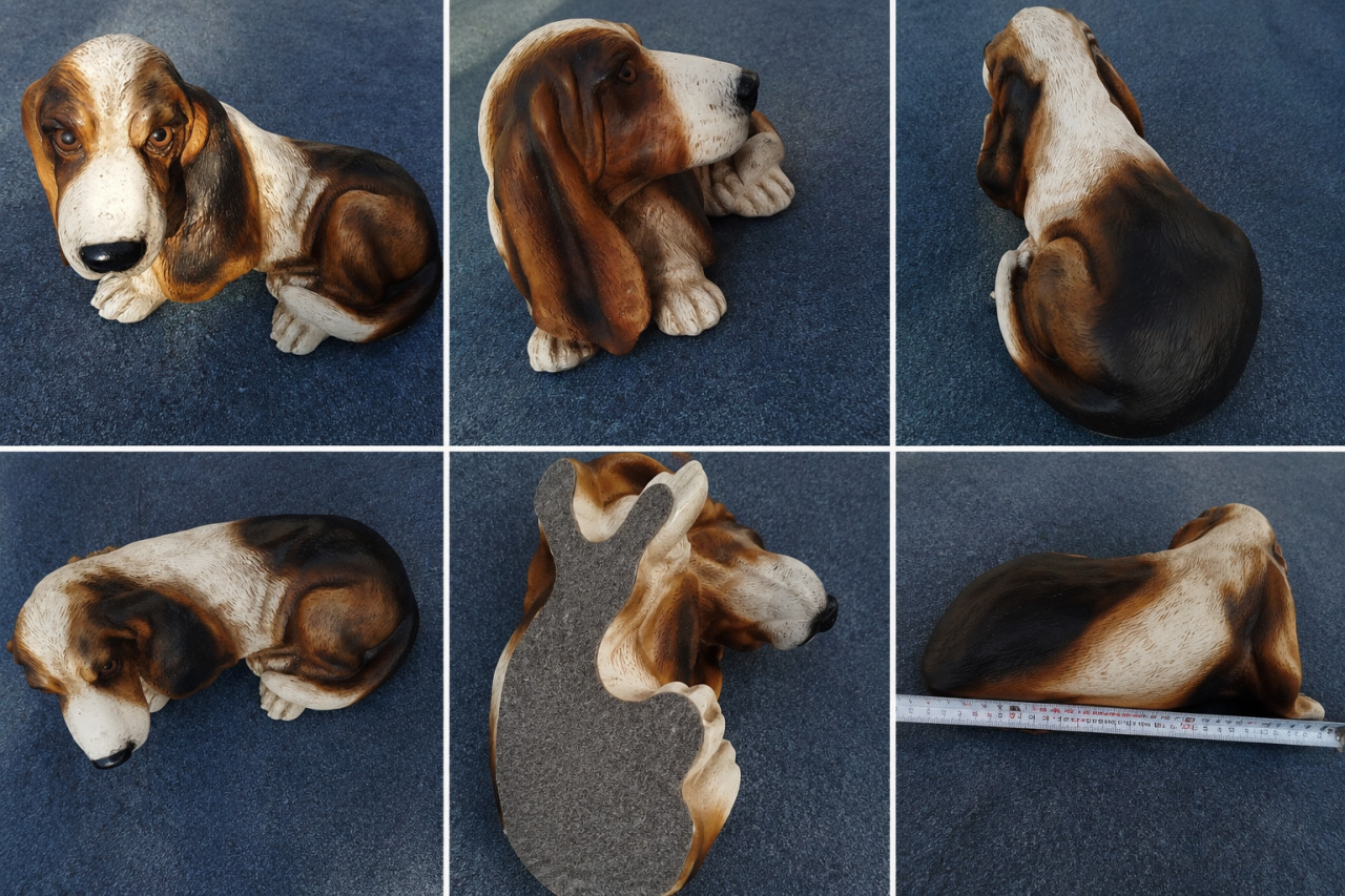 Figura psa Baset Basset Hound dekorativna keramička/resin figura