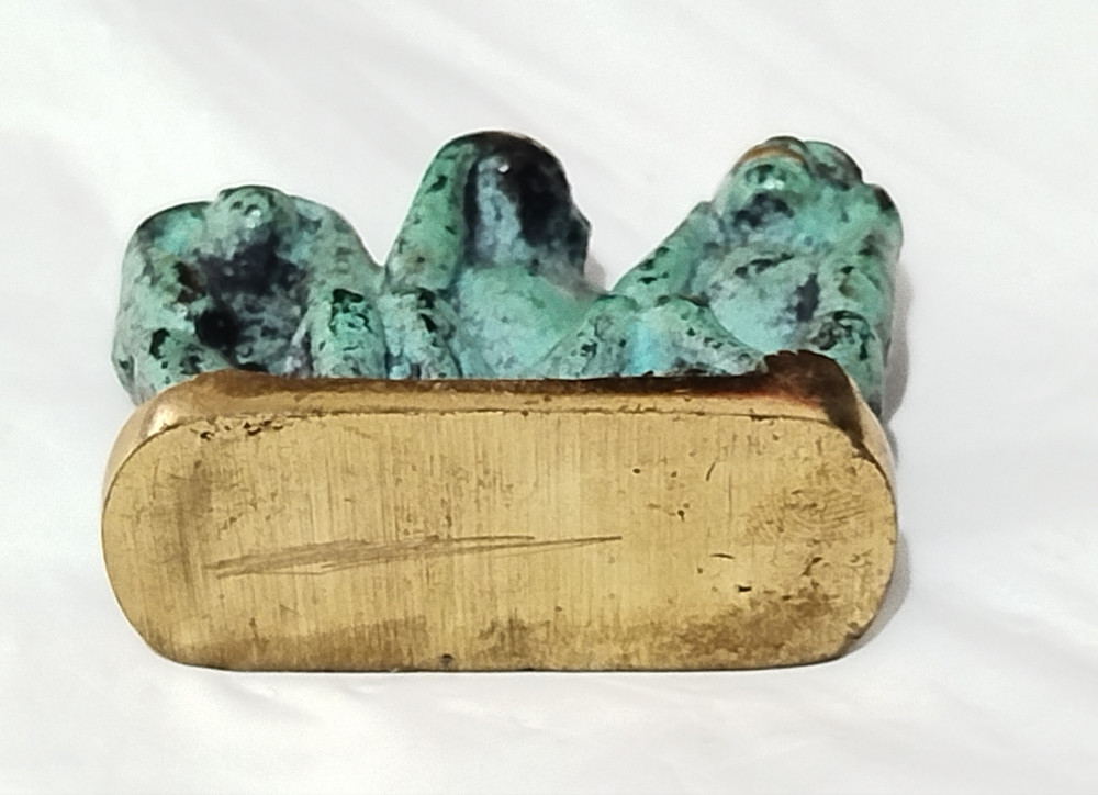 Tri majmuna Figura Mesing Bronza patina stari vintage