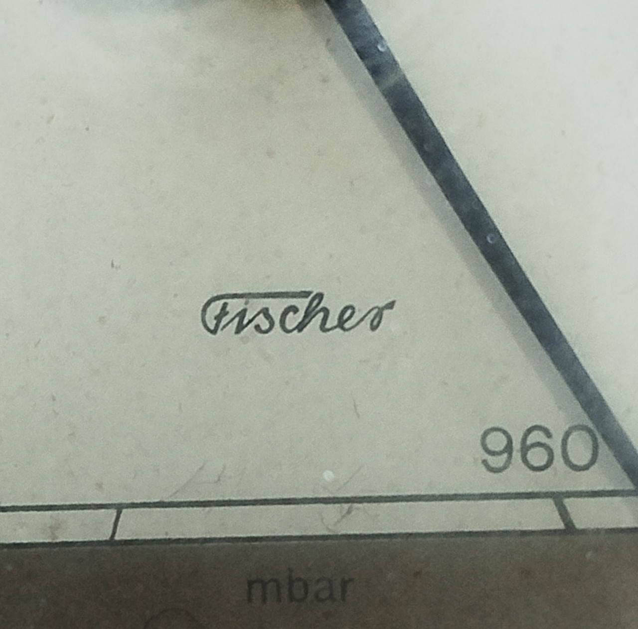 FISCHER barometar i termometar stari vintage