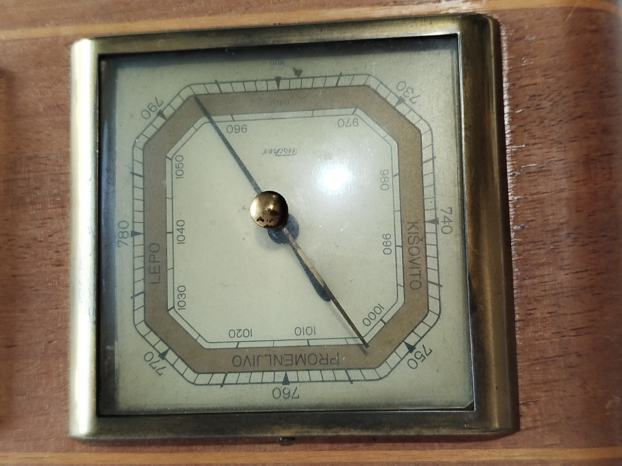 FISCHER barometar i termometar stari vintage