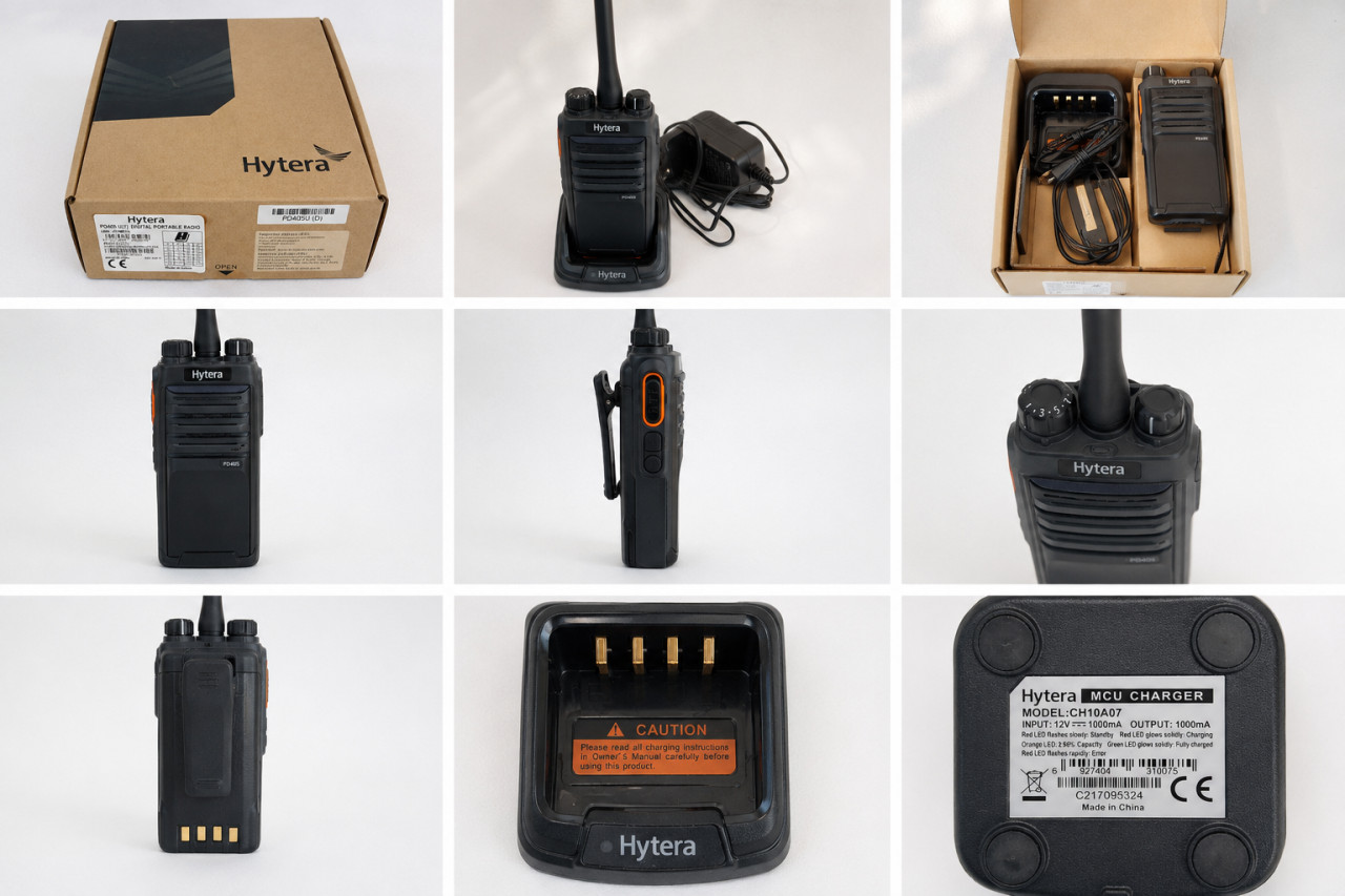 Hytera PD405 UHF Digitalna ručna radio stanica i punjač očuvano