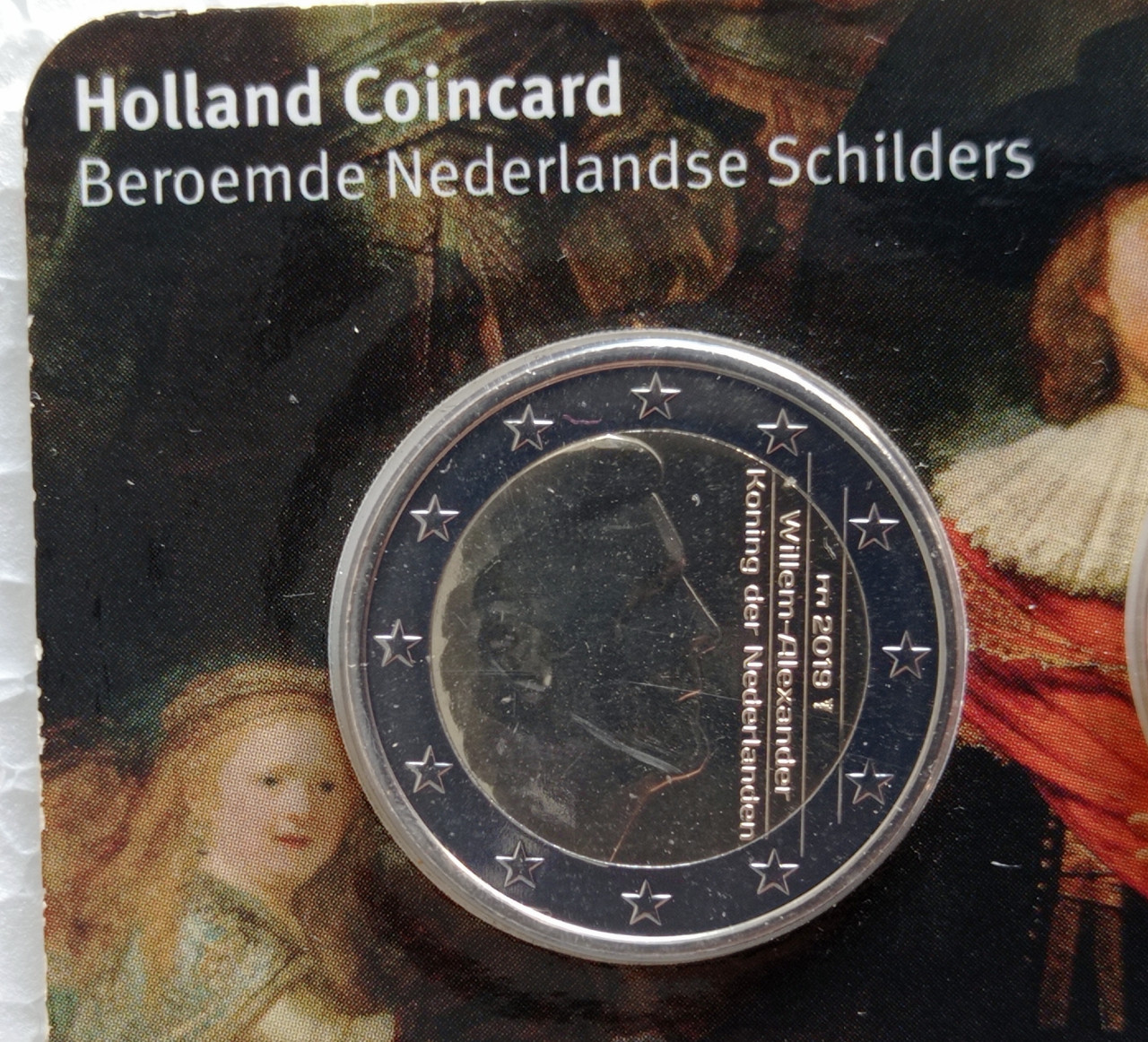Dva 2 Euro kovanice Rembrandt Holandija Nizozemska 2019