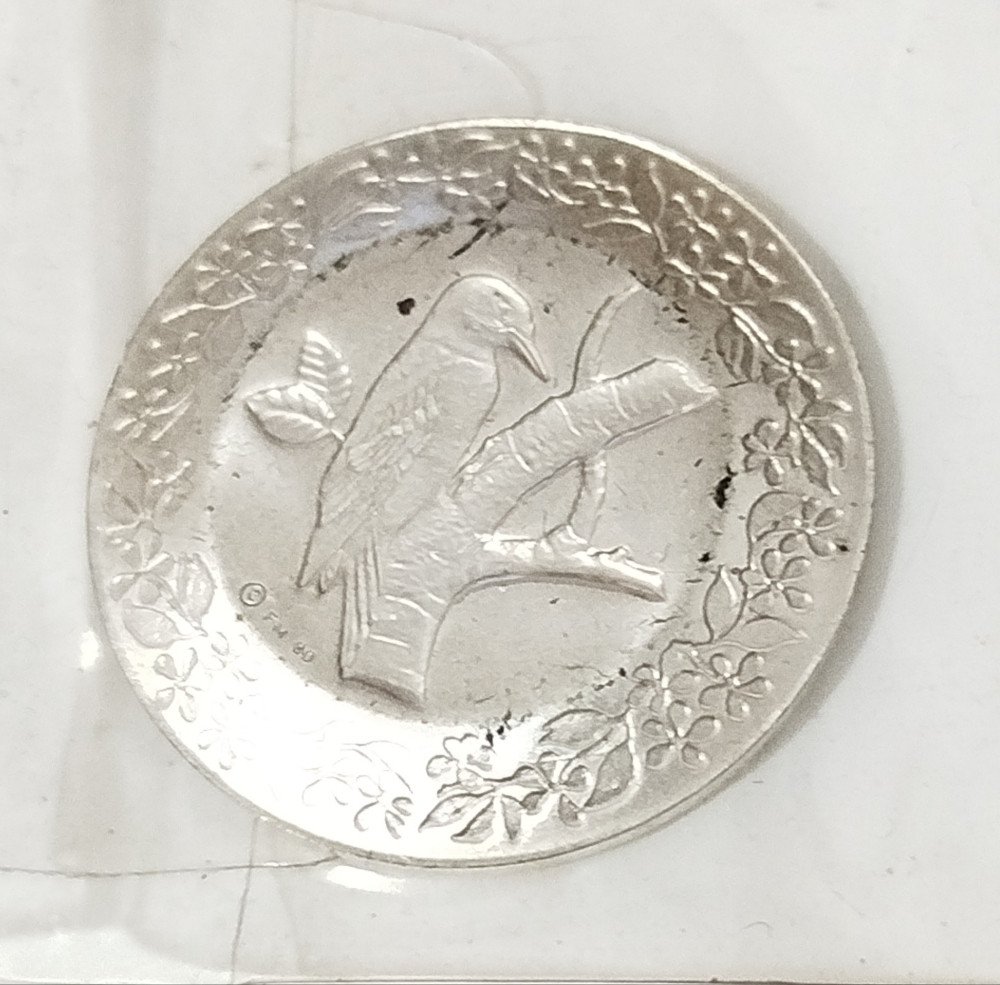 Kolekcionarski set metalnih medaljona 20 komada ptice