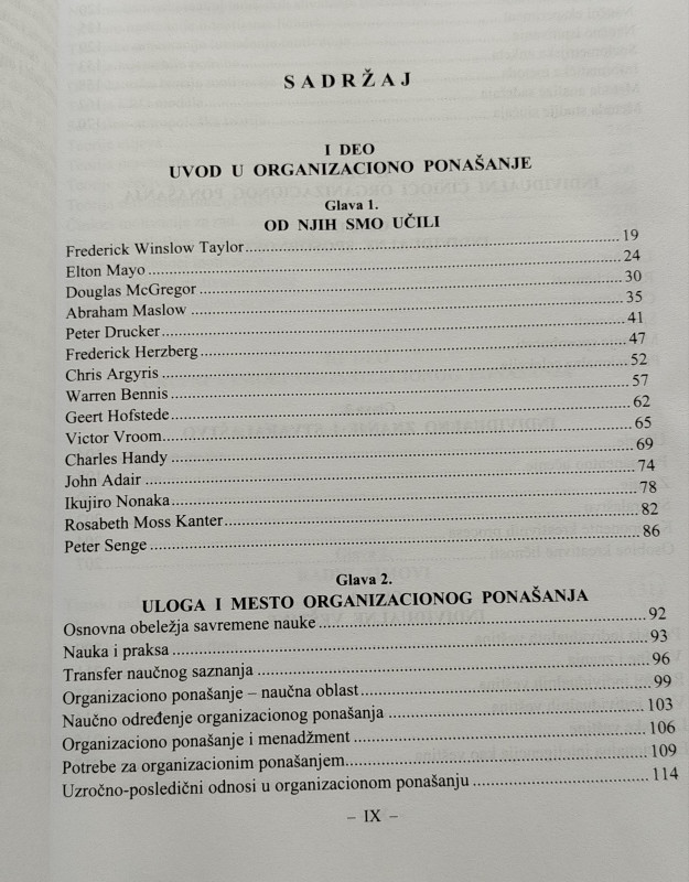 Organizaciono ponašanje Mihailović Ristić FON Beograd