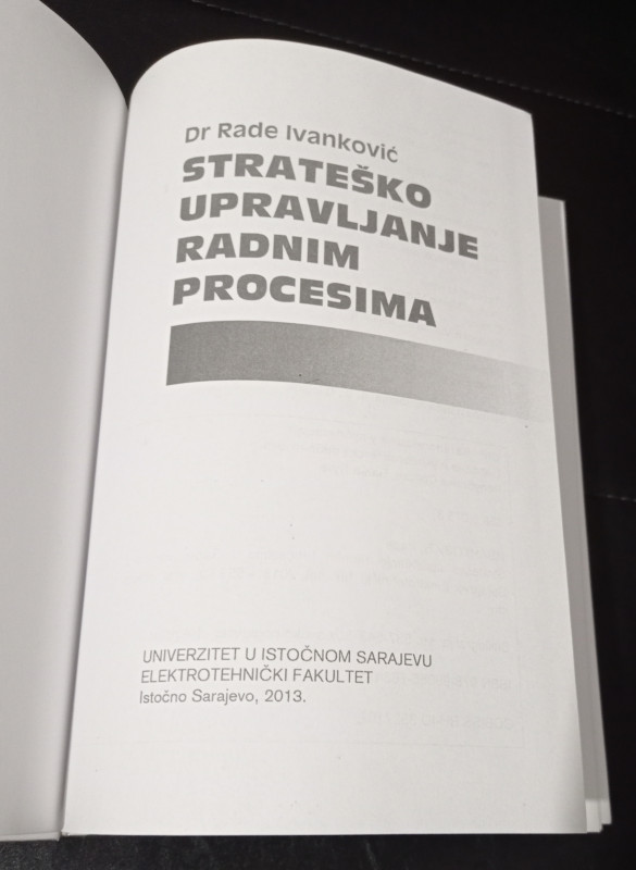STRATEŠKO UPRAVLJANJE RADNIM PROCESIMA Ivanković
