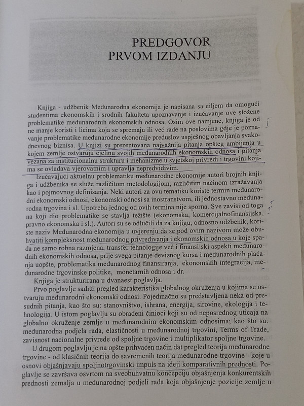 Međunarodna ekonomija Bodiroža Acin udžbenik