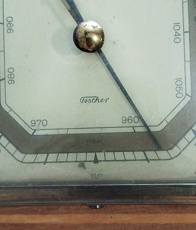FISCHER barometar i termometar stari vintage