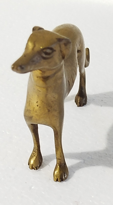Mesingane figure konj pas vintage starina teške skulpture