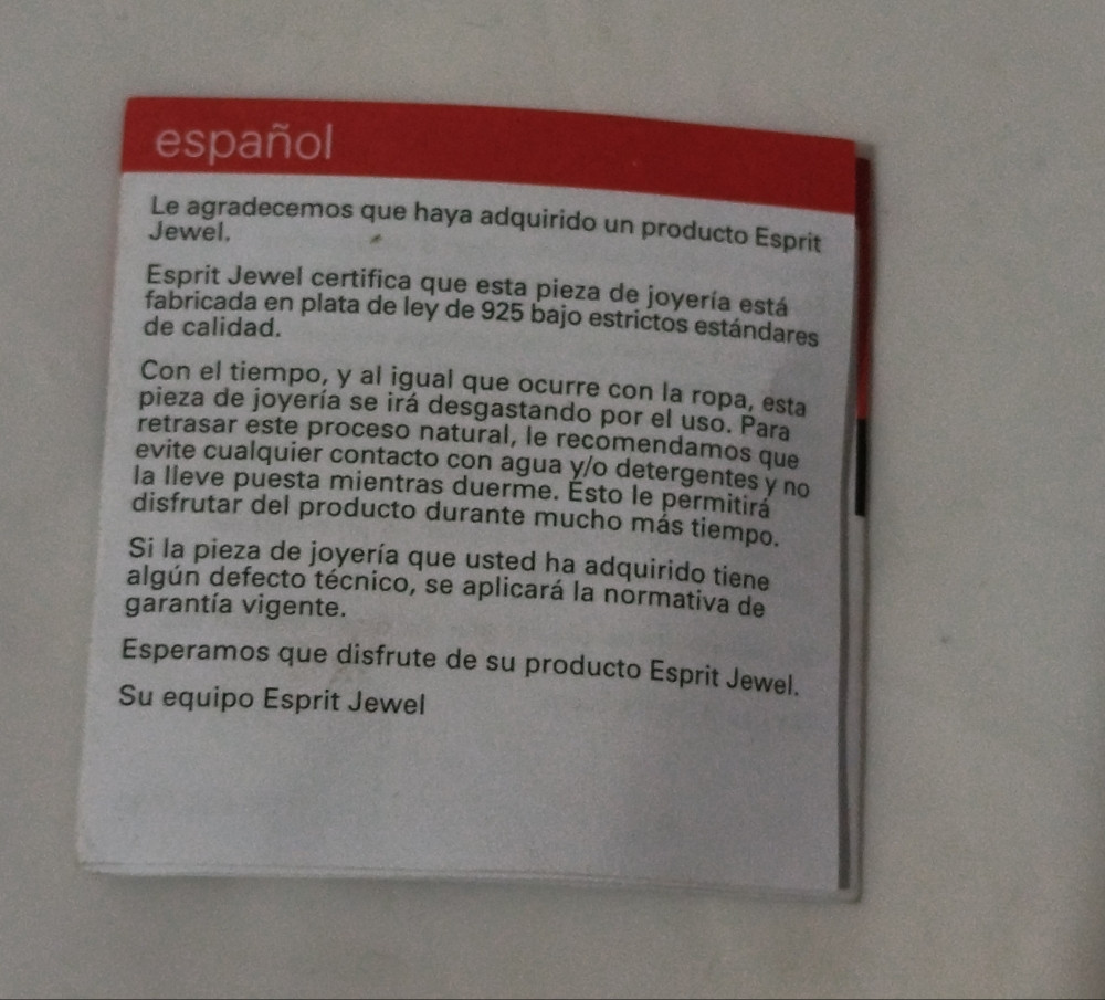 ESPRIT poklon set privjesak ukras nakit sa sertifikatom original