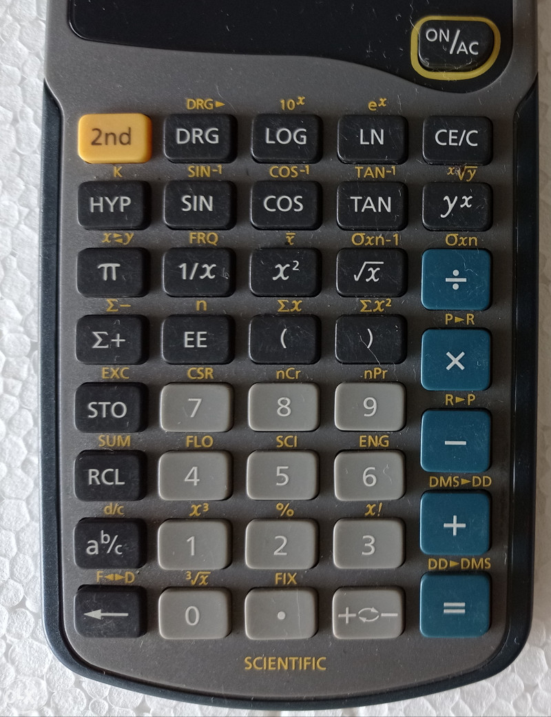 TEXAS Instruments digitron scientific calculator solar