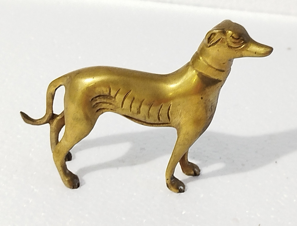 Mesingane figure konj pas vintage starina teške skulpture