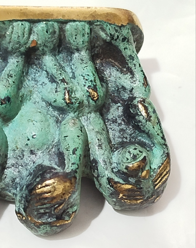 Tri majmuna Figura Mesing Bronza patina stari vintage
