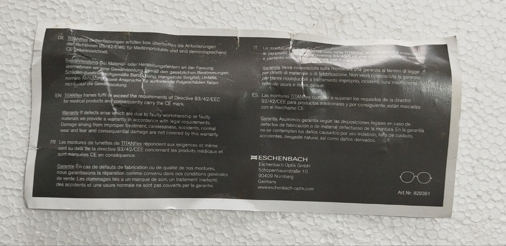 TITANFLEX Eschenbach Okvir za naočale Original nekorišten