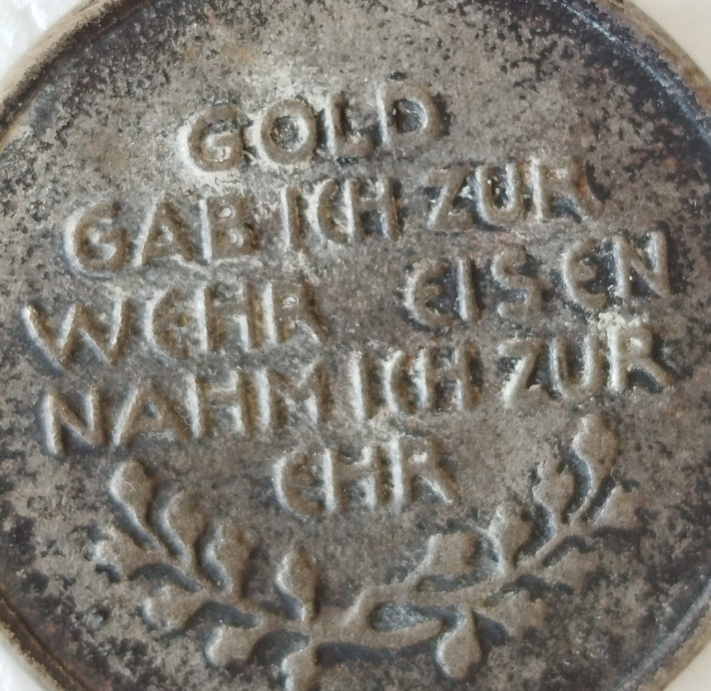 Njemačka medalja 1916. Prvi svjetski rat starina kovanica