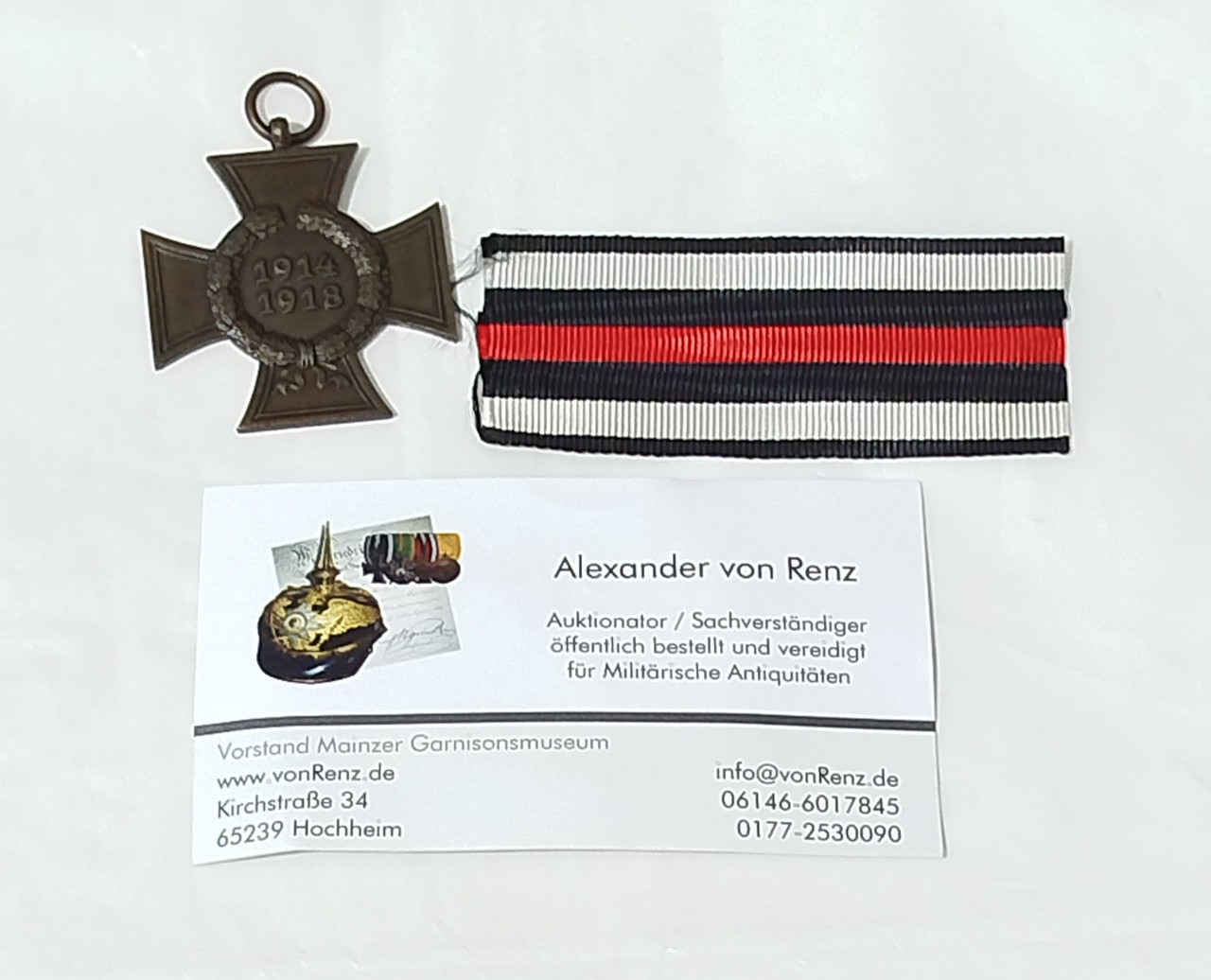 Njemačka medalja Počasni krst 1914-1918 originalna traka