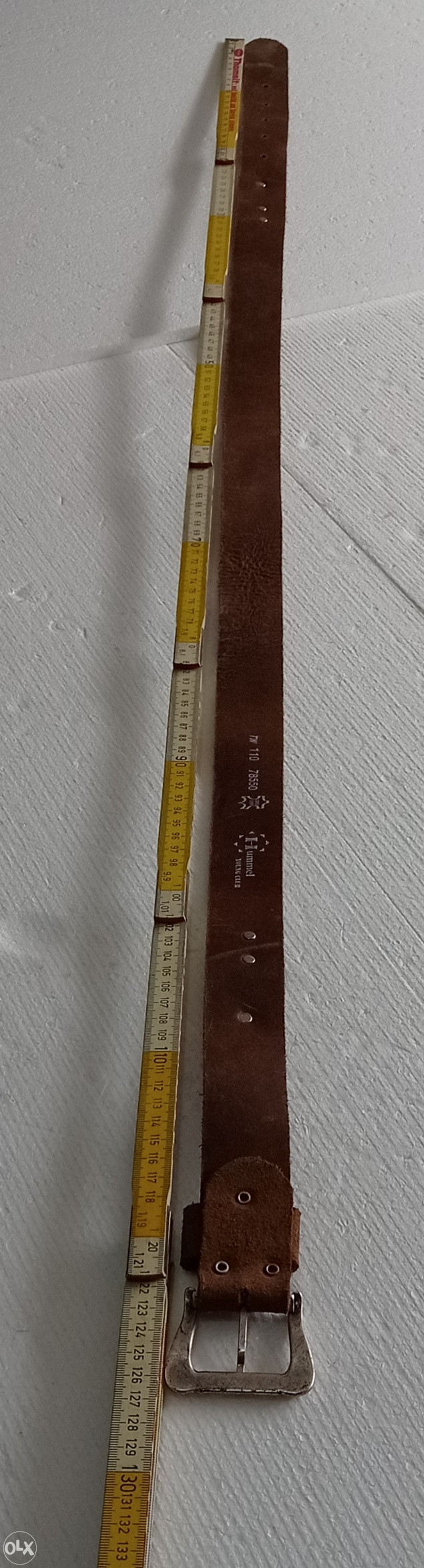 Kaiš HUMMEL kožni prava koža pantolone hlače 110 cm