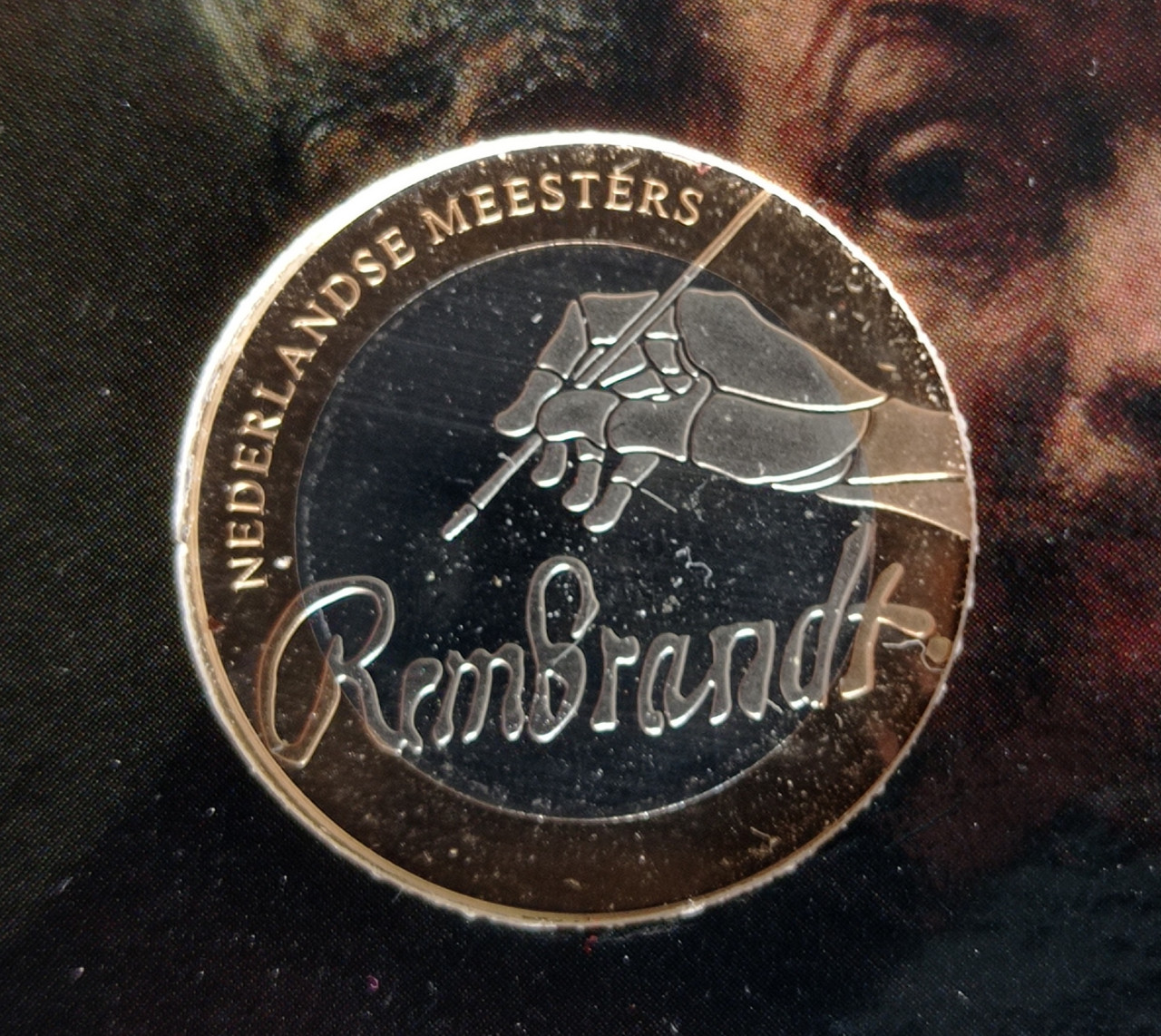 Dva 2 Euro kovanice Rembrandt Holandija Nizozemska 2019