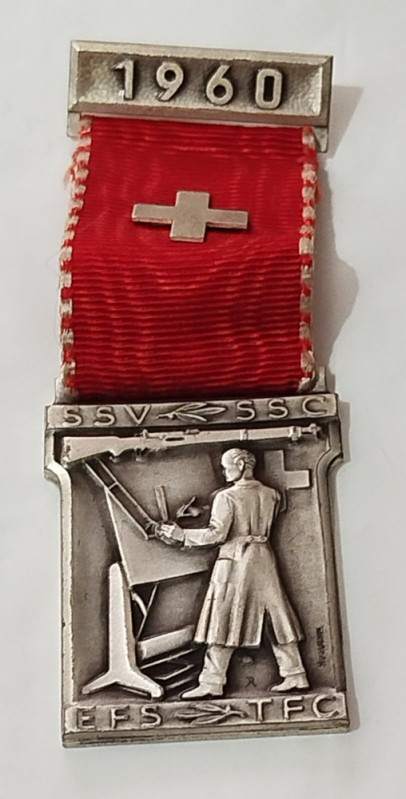Švajcarska medalja orden stari 1960 Švajcarac obavlja težak rad
