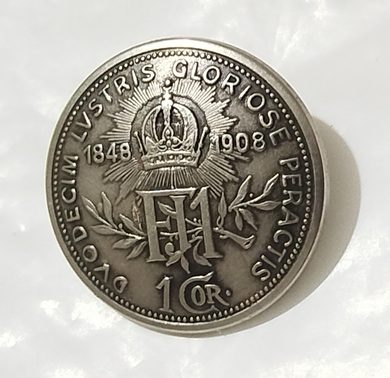 Jedna kruna prepravljeno dugme austrougarska kovanica 1908