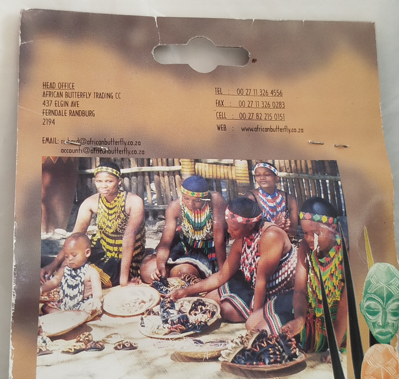 African Butterfly afrička šnala za kosu originalna