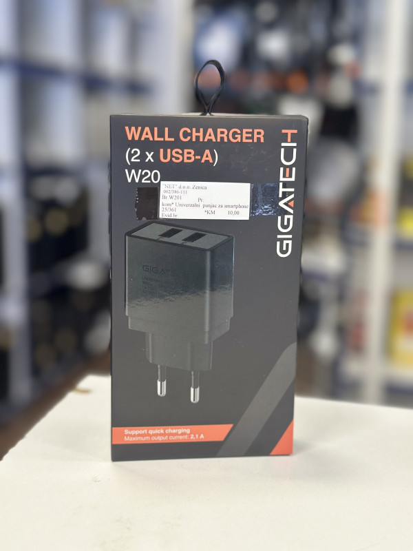 Punjac 2x USB Crni