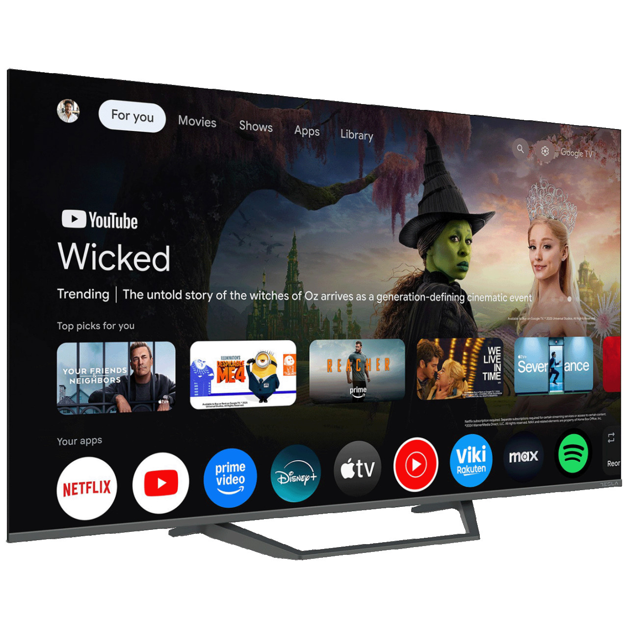 Tesla Smart Televizor 65 incha QLED 4K UltraHD Series 6 Google TV