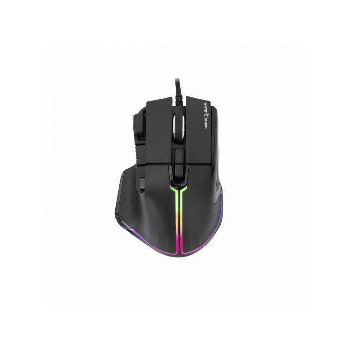 White Shark MIŠ GM-9006 MARROK Crni RGB / 12.000 dpi