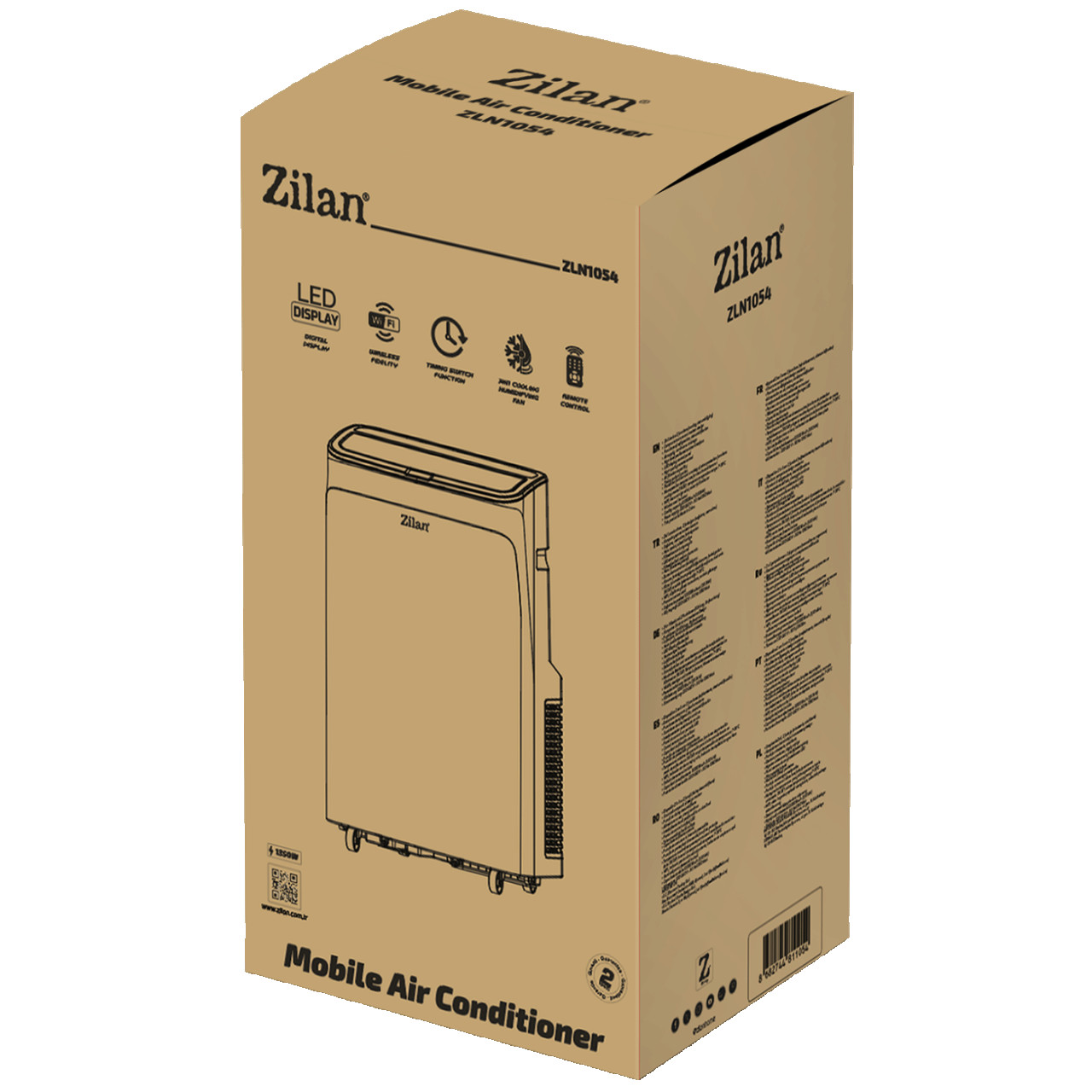 Prijenosni/Mobilni klima uređaj Zilan 3u1 12000Btu 1350W WiFI