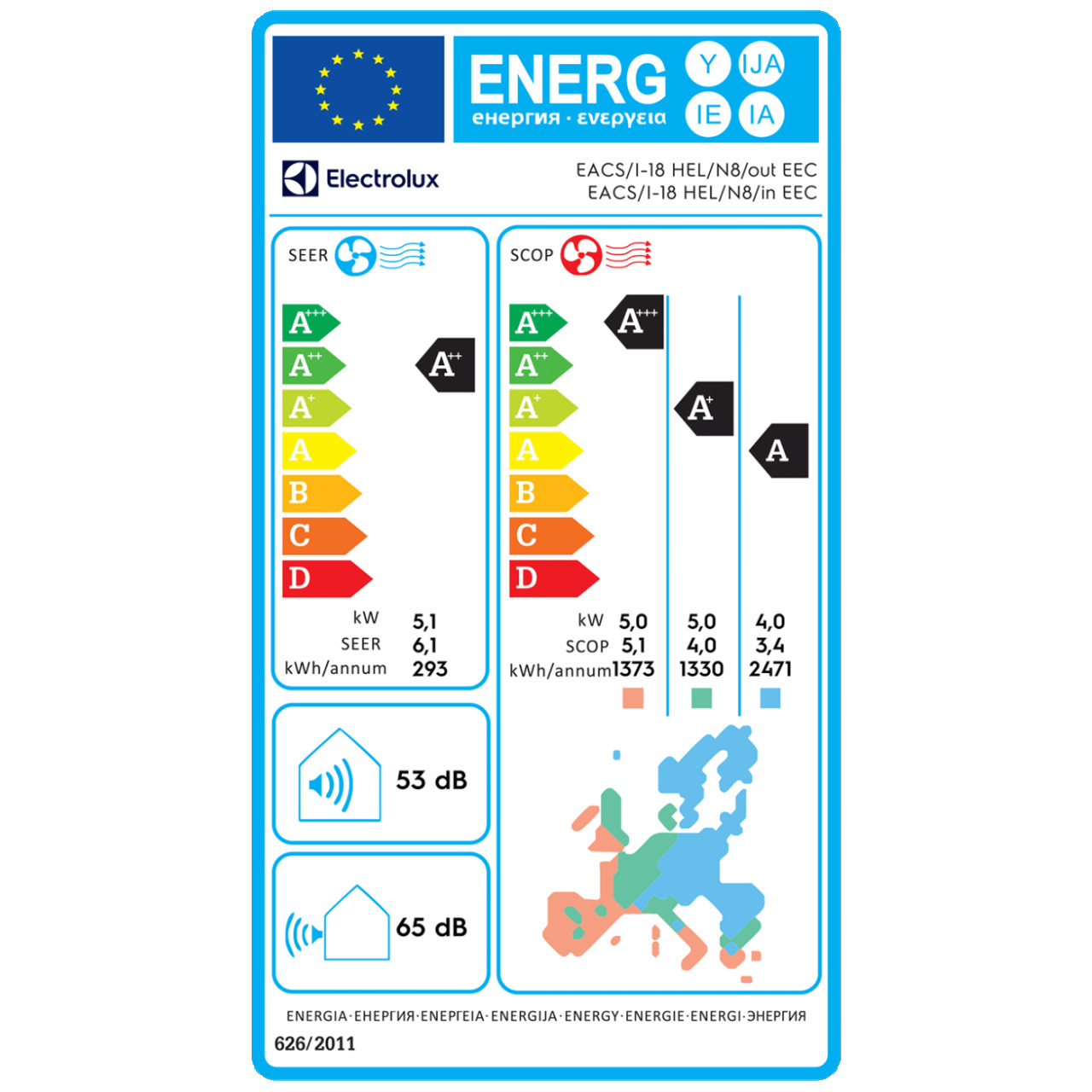 Klima uređaj Electrolux 18-ka do -20, Wifi, Inverter, A++