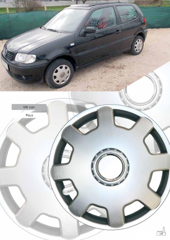 RATKAPE ZA FELGE 13" VW POLO 96- /GOLD I/II SET