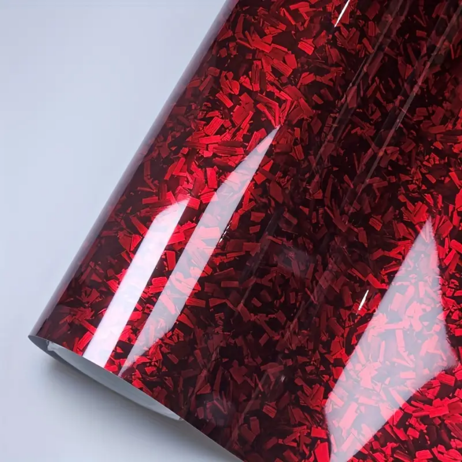 Carbon karbon folija crvena 150x30cm