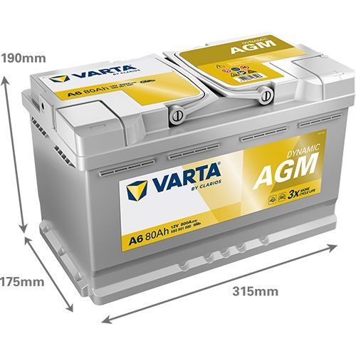 VARTA START STOP AGM 80Ah 800A akumulator za auto