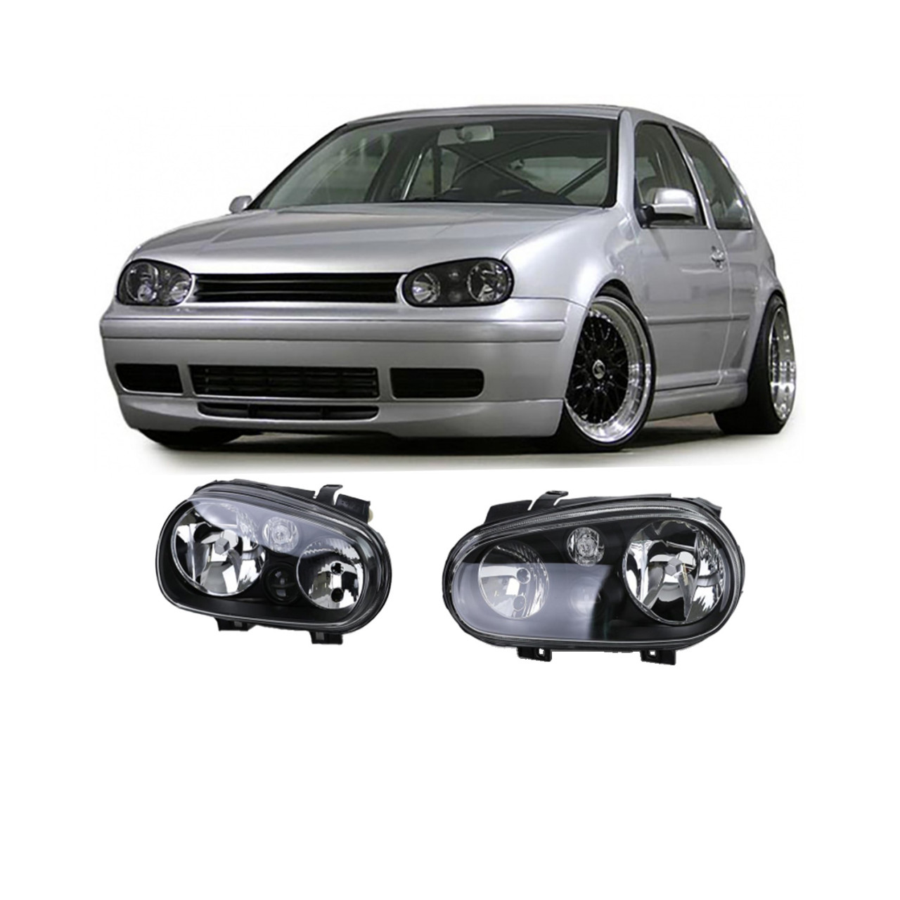 Crni farovi za VW Golf 4 (1997-2003)