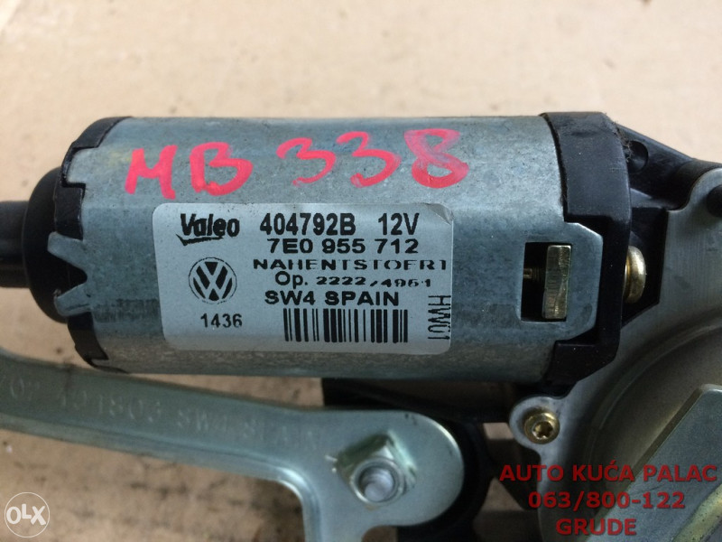 Motorić brisača ZADNJI Volkswagen T5 7E0955712 MB338