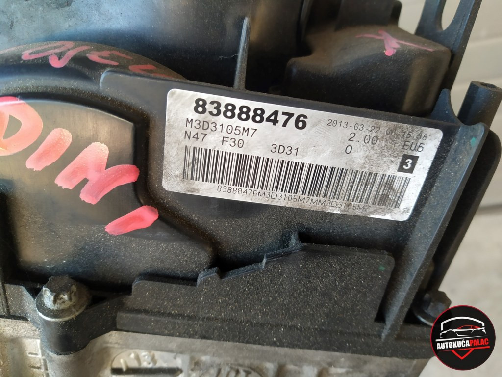MOTOR BMW	F30 F31 3		N47 N47D20C	MO791	2.0D ZA DIJELOVE