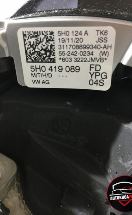 Volan Volkswagen GOLF 8  5H0959542C V458 R-LINE