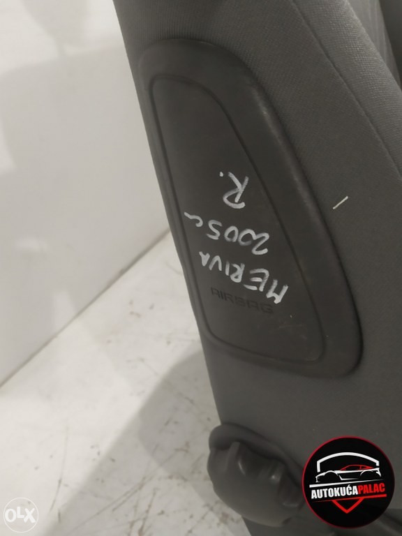 Unutrašnjost Opel MERIVA   U162 SJEDIŠTA