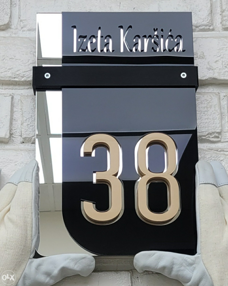 Kućni broj Model 2 silver
