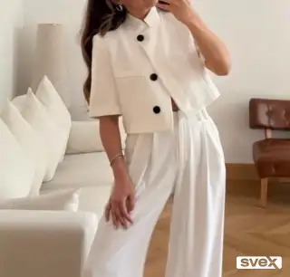 Bijeli ženski sako